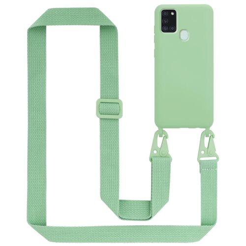 Cadorabo DE-154670 coque pour téléphone Vert pour Samsung Galaxy A21s