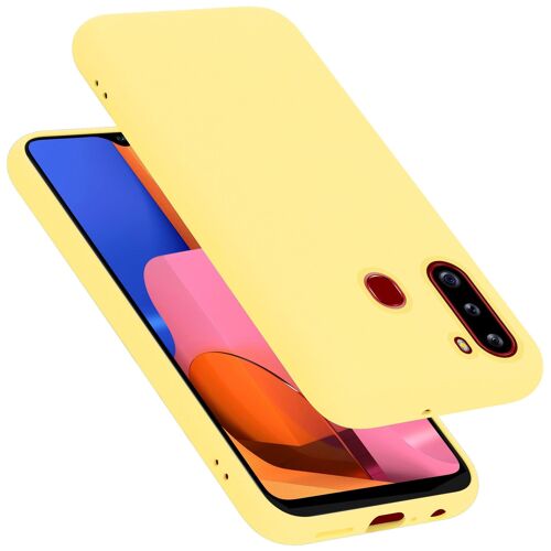 Cadorabo DE-150910 coque pour téléphone Jaune pour Samsung Galaxy A21