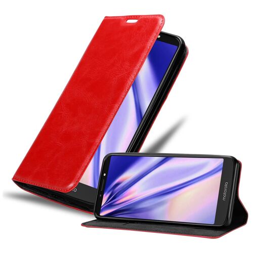 Cadorabo DE-149211 coque pour téléphone Rouge pour Motorola MOTO E5 PLUS