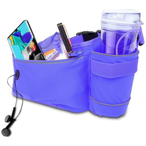 Cadorabo DE-126483 sacs bananes Elastane Bleu