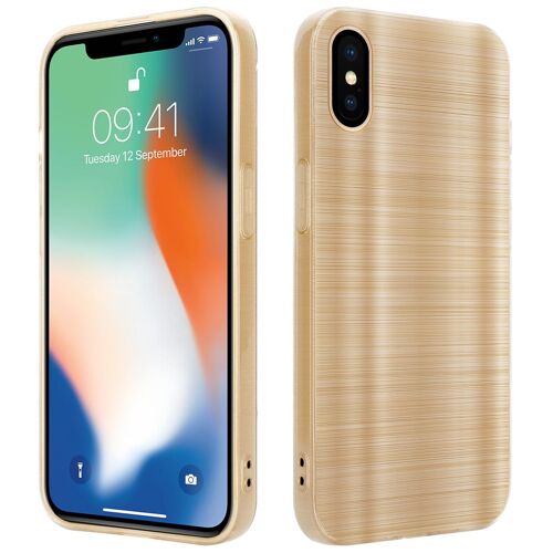 Cadorabo DE-158217 coque pour téléphone Or pour Apple iPhone X / XS