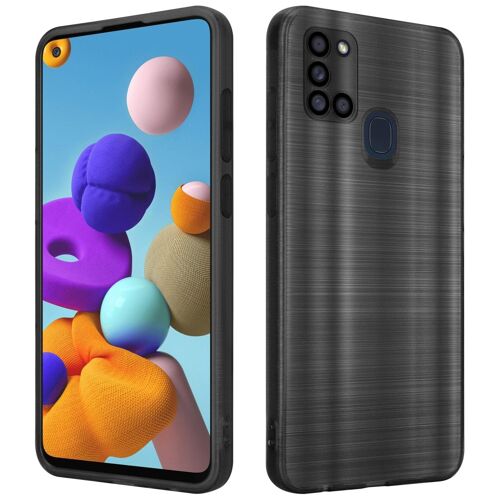 Cadorabo DE-158294 coque pour téléphone Noir pour Samsung Galaxy A21s