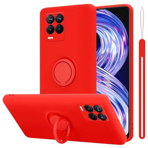 Cadorabo DE-157207 coque pour téléphone Rouge pour realme Realme 8 4G / 8 PRO