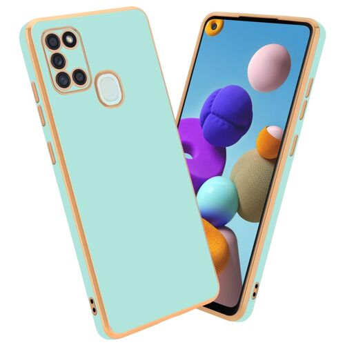 Cadorabo DE-158029 coque pour téléphone Vert pour Samsung Galaxy A21s