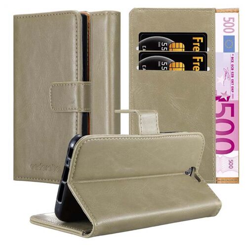 Cadorabo DE-119253 coque pour téléphone Marron pour HTC ONE A9