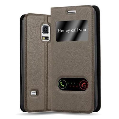 Cadorabo DE-110142 coque pour téléphone Marron pour Samsung Galaxy S5 / S5 NEO