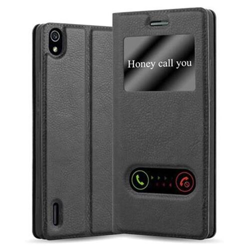 Cadorabo DE-110155 coque pour téléphone Noir pour Huawei ASCEND P7