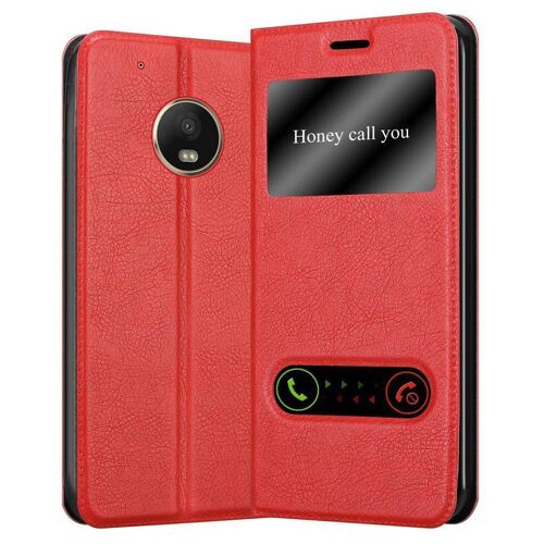 Cadorabo DE-111481 coque pour téléphone Rouge pour Motorola MOTO G5 PLUS