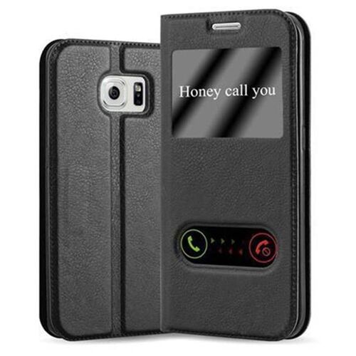 Cadorabo DE-113852 coque pour téléphone Noir pour Samsung Galaxy S6 EDGE