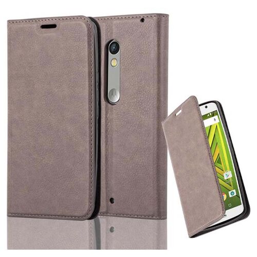 Cadorabo DE-114487 coque pour téléphone Marron pour Motorola MOTO X PLAY