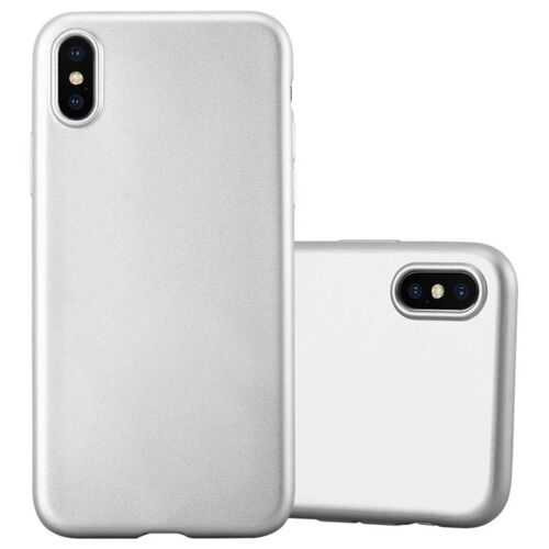 Cadorabo DE-116154 coque pour téléphone Argent pour Apple iPhone X / XS