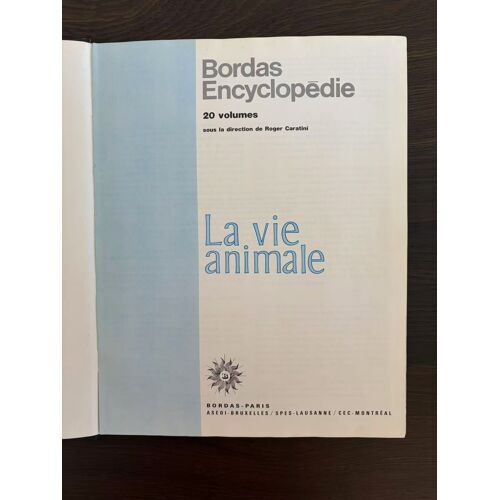 Bordas Encyclopédie Tome 59 Zoologie