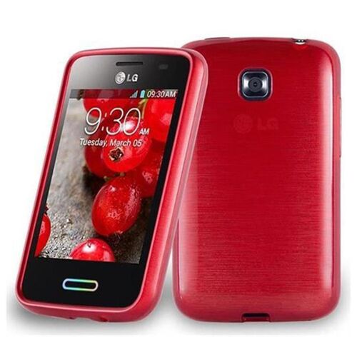 Cadorabo DE-104942 coque pour téléphone Rouge pour LG L3 II (2. SIM)