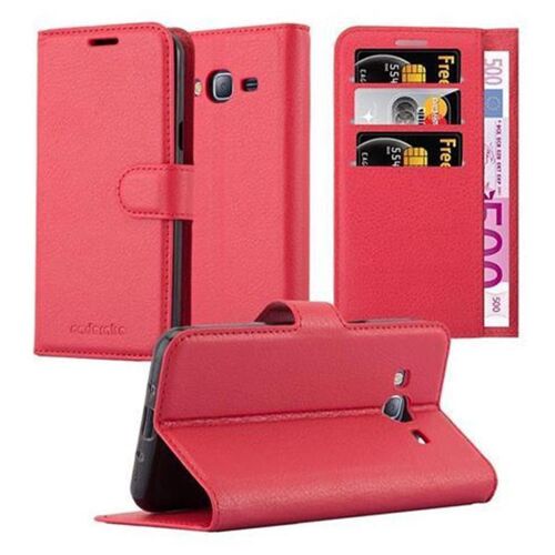 Cadorabo DE-112547 coque pour téléphone Rouge pour Samsung Galaxy J3 2016