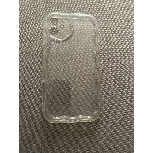 Coque iPhone 11 simple transparente avec motif effet vague sur les contours