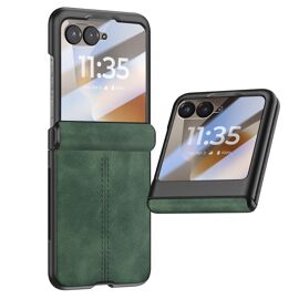 Coque pour Motorola Razr 70 avec Verre Trempé Écran Externe Antichoc Vert