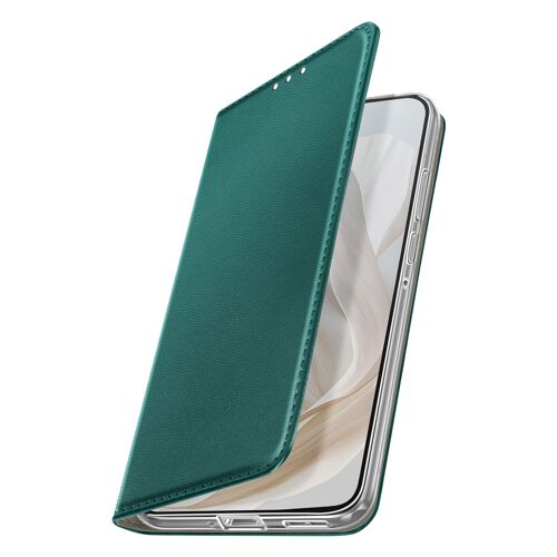 Étui à Rabat pour Motorola Edge 70 avec Porte-Carte et Support Vidéo Vert