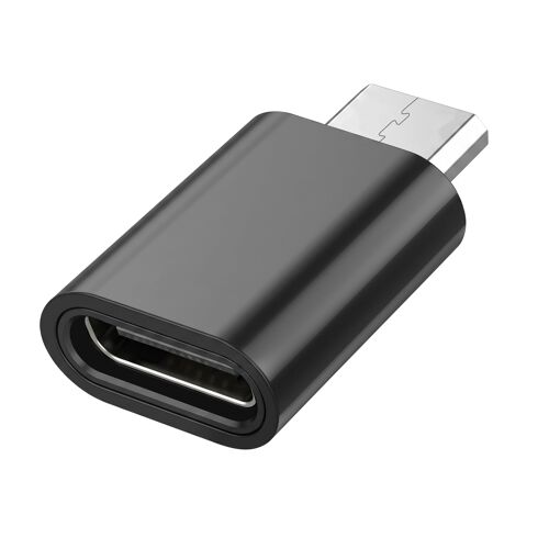 Mini Adaptateur USB-C vers Micro-USB pour Charge et Synchronisation Blue Star Noir