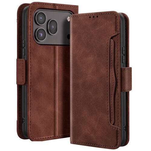 Étui Folio pour Honor 600 / 600 Pro Design Vintage avec Fonction Support Vidéo Marron