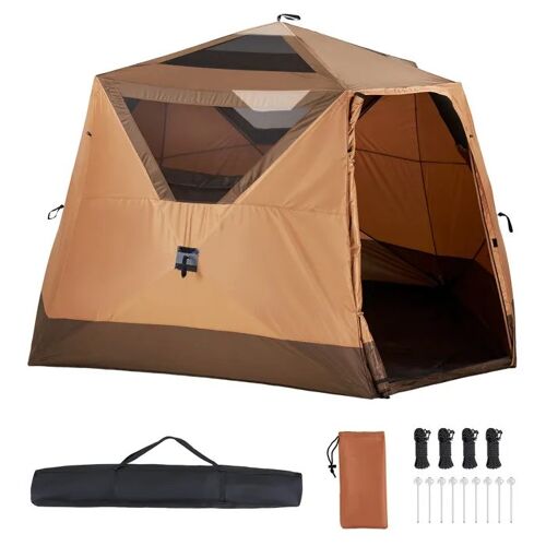 Tente De Camping Instantanée Pour 6 Personnes-Duoku-Conçue Avec Un Double-Toit Et De Grandes Fenêtres En Filet