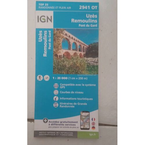 Carte Ign 2941 Ot Uzes Remoulins