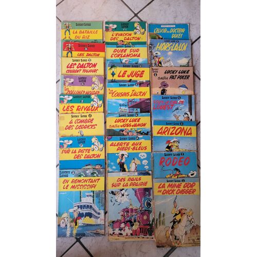 Lot De 22 Anciennes Bd Lucky Luke Avec Couverture Souple - Dupuis Année 70