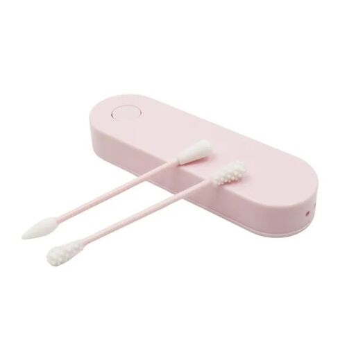 2 Cotons-Tiges Réutilisables Boite De Rangement - Rose Taille : Tu 
