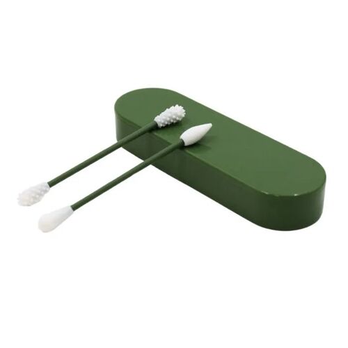 2 Cotons-Tiges Réutilisables Boite De Rangement - Vert Taille : Tu 