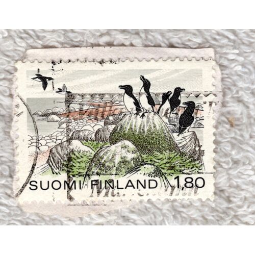 Timbre Finlande (Suomi), 1,8 Mark Finlandais, Oblitéré