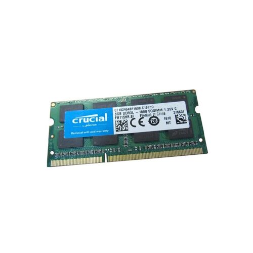 8Go RAM Crucial CT102464BF160B.C16FPD SODIMM DDR3 PC3L-12800S 1600Mhz 1.35v CL11