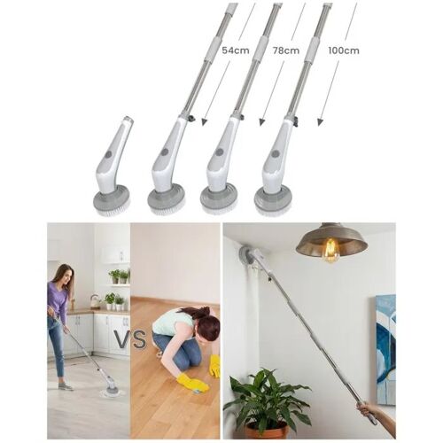 Brosses de nettoyage électrique 10W Tube télescopique ajustable jusqu¿à 125 cm