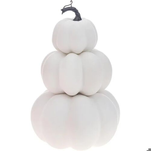 Tour de courges artificielles 3 étages 29 cm Décoration blanche réaliste pour table mariage Halloween Thanksgiving Pâques