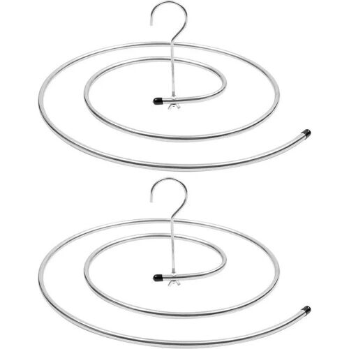 Crochet Séchage Linge En Spirale Acier Peint Par Poudre Argenté Lot De 2 Pour Draps Couettes Rideaux Serviettes Vêtements Séchage