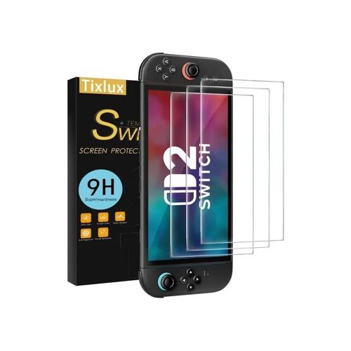 Lot de 3 vitres de protection en verre trempé 9H pour Nintendo Switch 2, 0,3 mm Crystal Clear 99,9 % anti rayures, hydrofuge