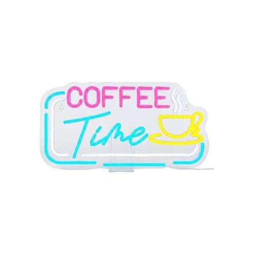 Néon Led Mural Café 21x45 Cm Enseigne Lumineuse Publicitaire Avec Variateur D'intensité Usb Décoration Moderne Pour Restaurant