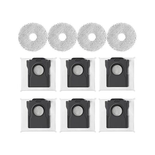 Sacs pour aspirateur robot Dreame X40 Ultra X30 Ultra L10s Pro Ultra lot de 6 sacs filtrants 2 L + 4 lingettes microfibre