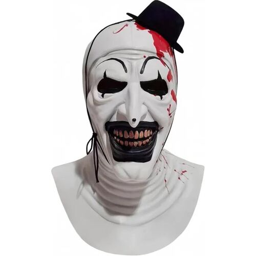 Masque De Clown Effrayant Weqngiu Latex Réaliste Horreur Pour Halloween Cosplay Adulte Tour De Tête 56-62 Cm Blanc