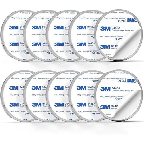Support magnétique Putogesafe détecteur de fumée lot 10 pièces Ø 70 mm montage sans perçage adhésif double face 3M jusqu¿à 500 g