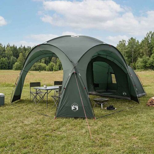 Vidaxl Tente Latérale Vert Armée 410 X 410 X 250 Cm Polyester Et Acier