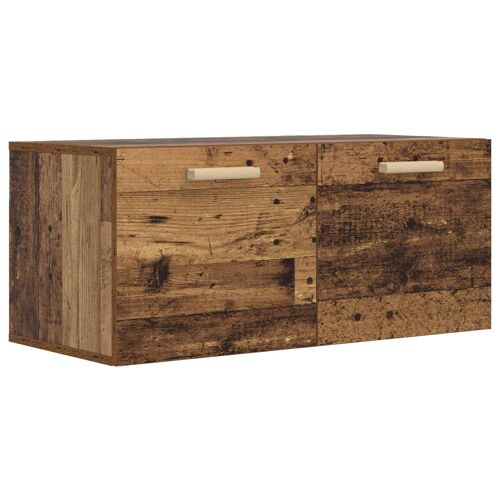 vidaXL Meuble mural Montage mural Bois ancien 80 x 36,5 x 35 cm