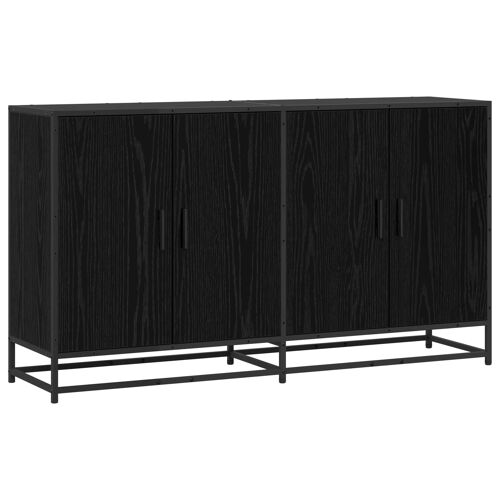 vidaXL Buffet Chêne noir 134 x 35 x 76 cm Bois d'ingénierie
