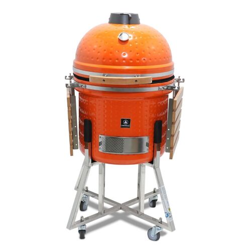 Kamado barbecue avec housse de protection