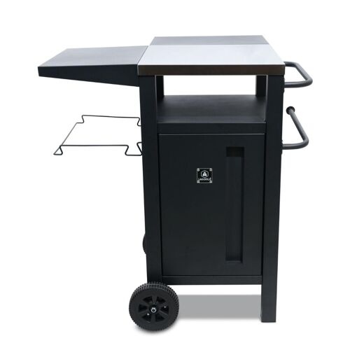 Chariot de barbecue avec rangement et housse de protection