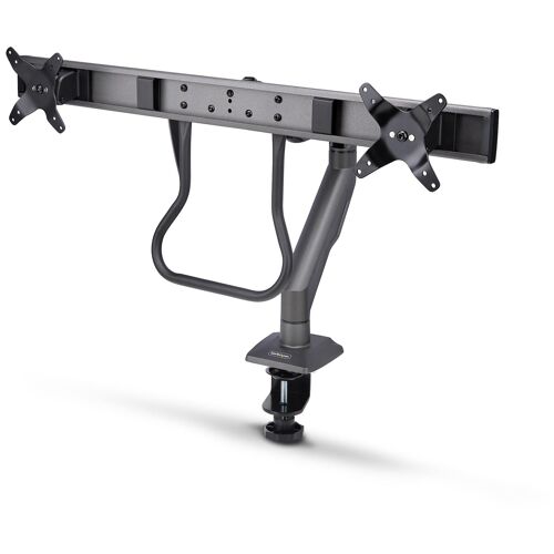 StarTech.com Bras pour Double Moniteur avec Barre Transversale, Écrans Jusqu'à 27", VESA 75x75/100x100, Max 15kg, Pince en C, Entièrement Articulé, Ressort Mécanique, TAA