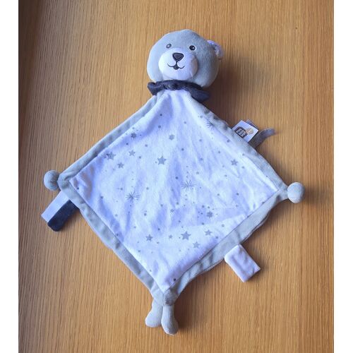 Doudou ours étoiles attache-tétine TROIS KILOS SEPT