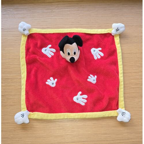 DOUDOU DISNEY MICKEY PLAT ROUGE MAINS DISNEYLAND
