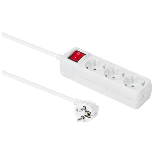 Microconnect GRU003W-SWITCH multiprise 1,5 m 3 sorties CA Intérieure Blanc