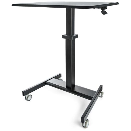 StarTech.com Bureau Mobile Assis-Debout - Poste de Travail Ergonomique à Roulettes - Table Ordinateur Réglable en Hauteur One-Touch - Chariot Informatique pour PC Portable/Ordinateur