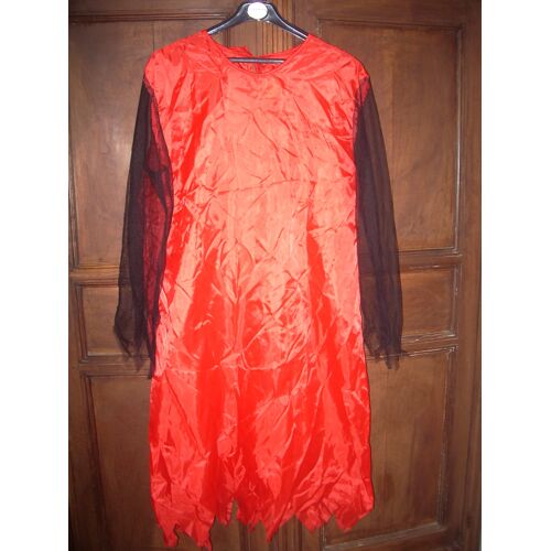Robe Rouge Vampire Manches Noires Halloween