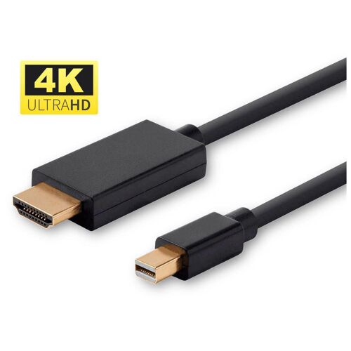 Microconnect MDPHDMI1B-4K câble vidéo et adaptateur 1 m Mini DisplayPort HDMI Type A (Standard) Noir